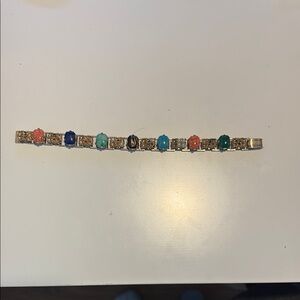 Elegant Multi-Stone Gold Bracelet